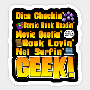 Dice Chuckin' Geeks Sticker